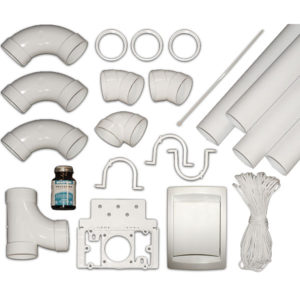 Kit d'installation Duovac pour 1 prise d'aspiration avec tuyaux PVC