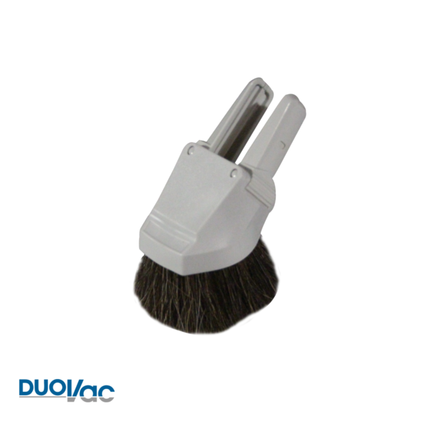 Brosse combo Duovac à époussetage - capitonnage gris en crin ACC-56-GY